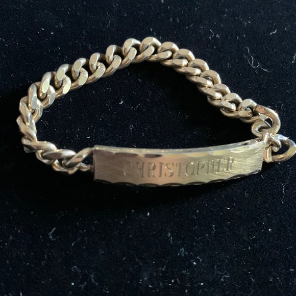 Speidel Other - Vintage Speidel gold tone engraved ‘Christopher’ 5.5” baby bracelet